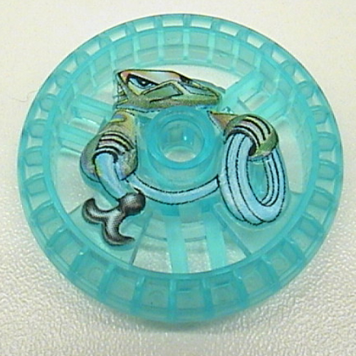 Technic Disc 5 × 5 Notched, Rope Trans-Light Blue