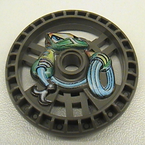 Technic Disc 5 × 5 Notched, Rope Dunkelgrau