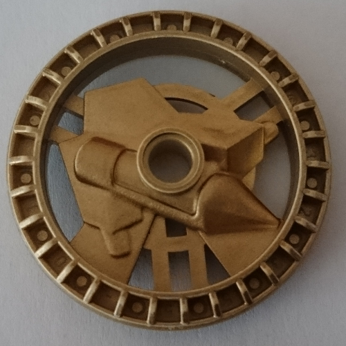Technic Disc 5 × 5 Notched, Driller [PLAIN] Metallic Gold