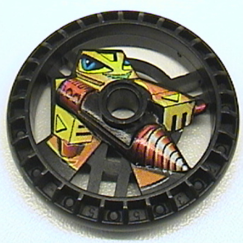 Technic Disc 5 × 5 Notched, Driller print Black