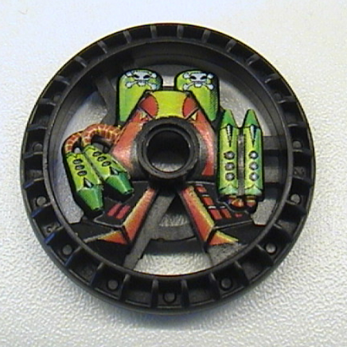 Technic Disc 5 × 5 Notched, Toxic print Schwarz