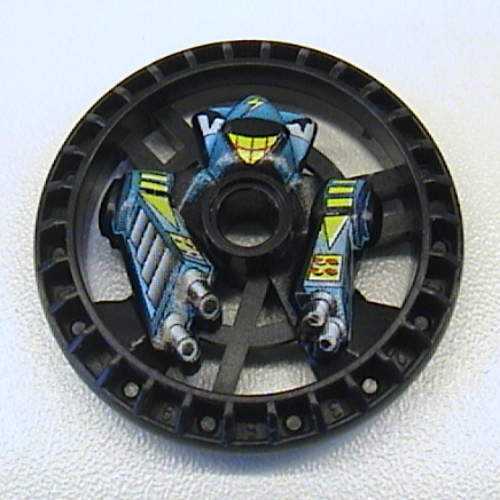 Technic Disc 5 × 5 Notched, Stunner print Black