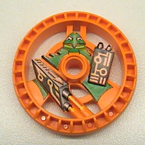 Technic Disc 5 × 5 Notched, Laser with Robot print