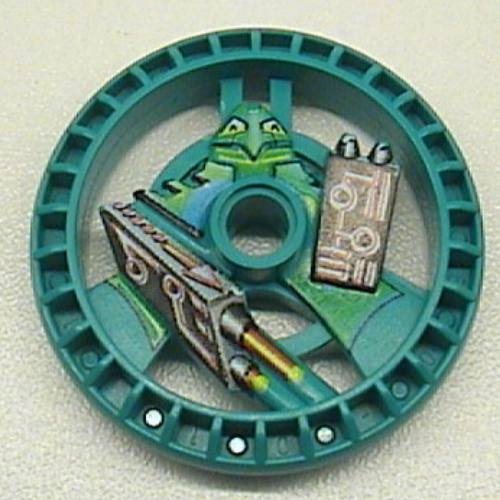 Technic Disc 5 × 5 Notched, Laser with Robot Print