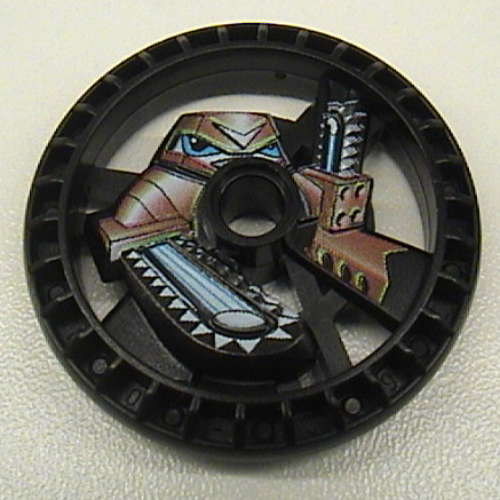Technic Disc 5 × 5 Notched, Chain-Saw Schwarz