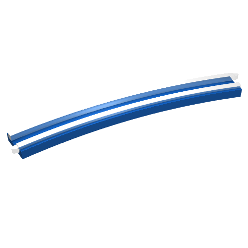 Train Track 12V Conducting Rail Curved [No Cable Connection Holes] Blue