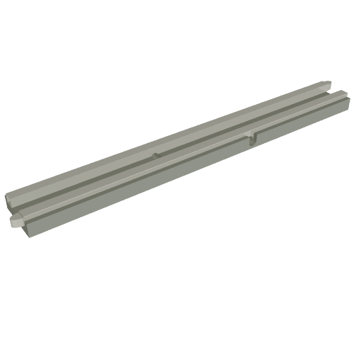 Train Track 12V Conducting Rail Straight Hellgrau