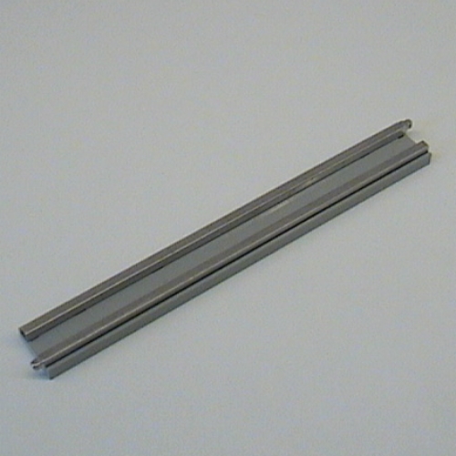 Train Track 12V Conducting Rail Straight without Cable Connection Holes Light Gray