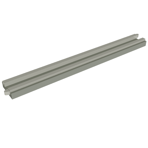 Vehicle Track, Train, 12V Conducting Rail Straight for 12v Remote Controlled Decoupling Light Gray