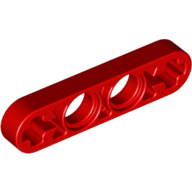 Technic Beam 1 × 4 Thin Red