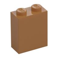 Brick 1 × 2 × 2 with Inside Stud Holder Medium Nougat