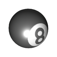 Technic Ball Joint, 8-Ball Print Black