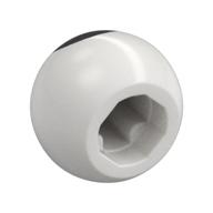 Technic Ball Joint, Black Dot (Eye) print White