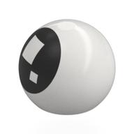 Technic Ball Joint, Black Eye, White Square Pupils (Brickheadz) print White