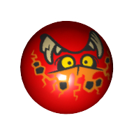 Technic Ball Joint, Lava Rock Monster Print Red