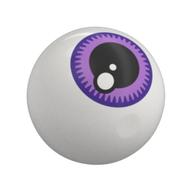Technic Ball Joint, Dark Purple and Lavender Eye, Black Pupil Print Weiß