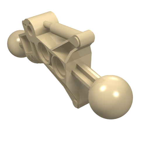 Large Figure Skeletal, Limb, Angular with 2 Ball Joints, and 2 Holes (Toa) Tan
