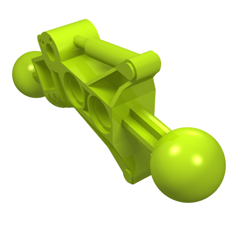 Large Figure Skeletal, Limb, Angular with 2 Ball Joints, and 2 Holes (Toa) Limette