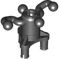 Technic 4 Ball Joint Steering Arm With 3 Pin Base [Complete Assembly] Schwarz