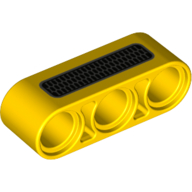 Technic Beam 1 × 3 Thick with Grill print Gelb