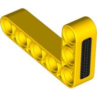 Technic Beam 3 × 5 L-Shape Thick with Grill print Yellow