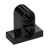 Technic Pin Connector Plate 1 × 2 × 1 2/3 [Two Holes On Top] Black