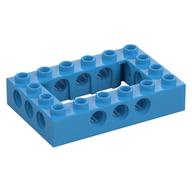 Technic Brick 4 × 6 with 2 × 4 Opening Dunkelazur