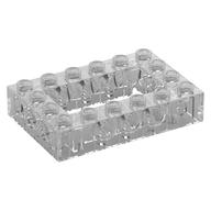 Technic Brick 4 × 6 with 2 × 4 Opening Trans-Clear