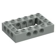 Technic Brick 4 × 6 with 2 × 4 Opening Hellgrau