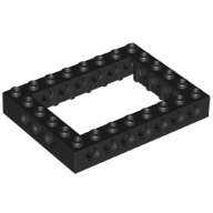 Technic Brick 6 × 8 with 4 × 6 Opening Schwarz