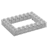 Technic Brick 6 × 8 with 4 × 6 Opening Trans-Clear
