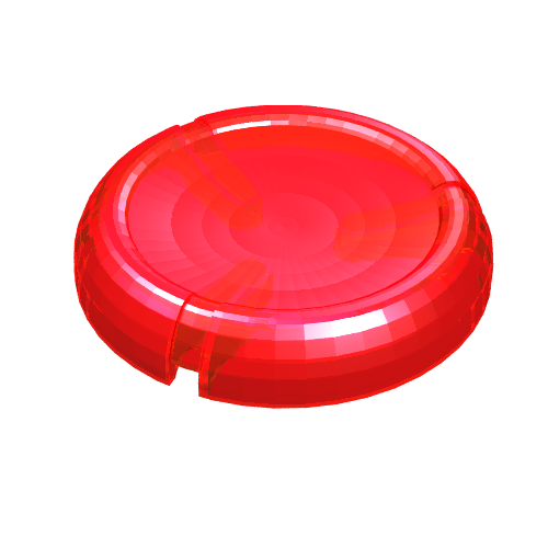Large Figure Throwing Disc, Kanoka [Plain] Transparent-Rot