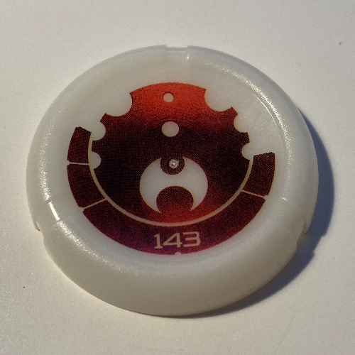 Large Figure Throwing Disc, Kanoka, Ta-Metru 143 Print Glow In Dark Opaque