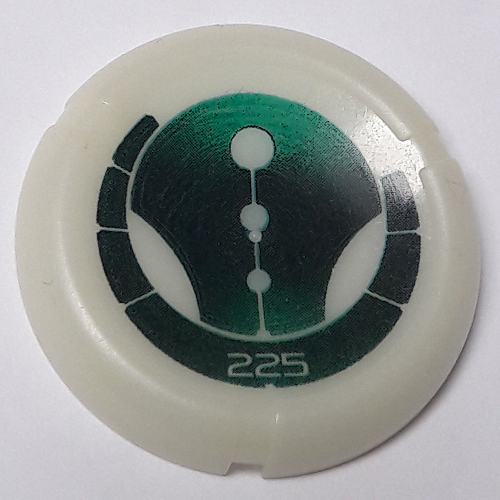 Large Figure Throwing Disc, Kanoka, Ga-Metru 225 Print Glow In Dark Opaque