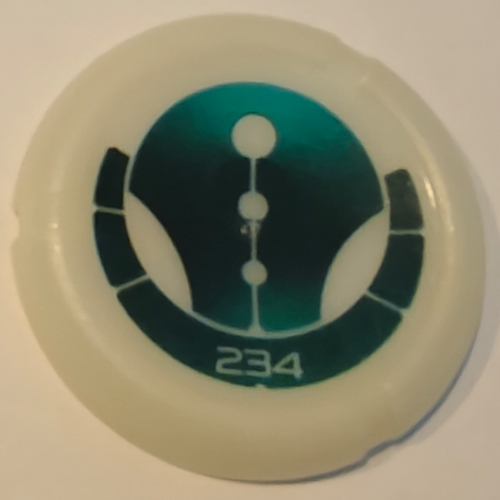 Large Figure Throwing Disc, Kanoka, Ga-Metru 234 Print Glow In Dark Opaque