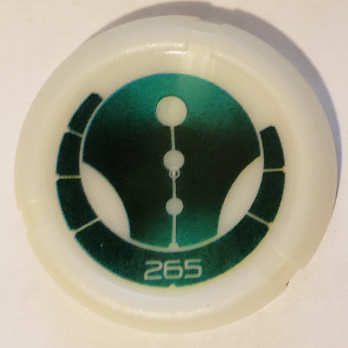 Large Figure Throwing Disc, Kanoka, Ga-Metru 265 Print Glow In Dark Opaque