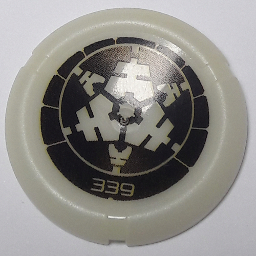Large Figure Throwing Disc, Kanoka, Po-Metru 339 Print Glow In Dark Opaque