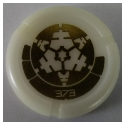 Large Figure Throwing Disc, Kanoka, Po-Metru 373 Print Glow In Dark Opaque