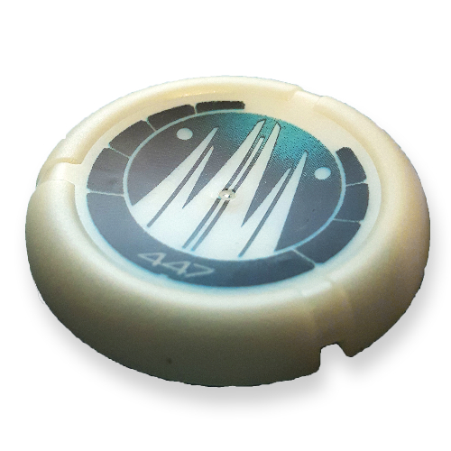 Large Figure Throwing Disc, Kanoka, Ko-Metru 447 Print Glow In Dark Opaque