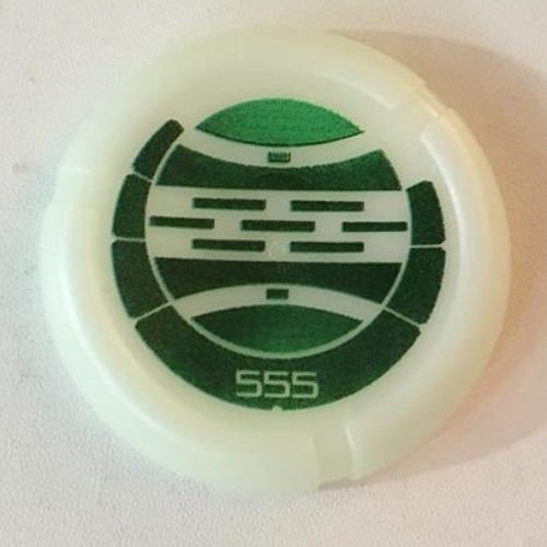Large Figure Throwing Disc, Kanoka, Le-Metru 555 Print Glow In Dark Opaque