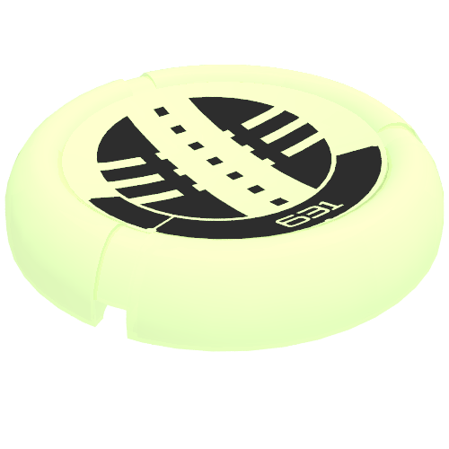 Large Figure Throwing Disc, Kanoka, Onu-Metru 631 Print Glow In Dark Opaque