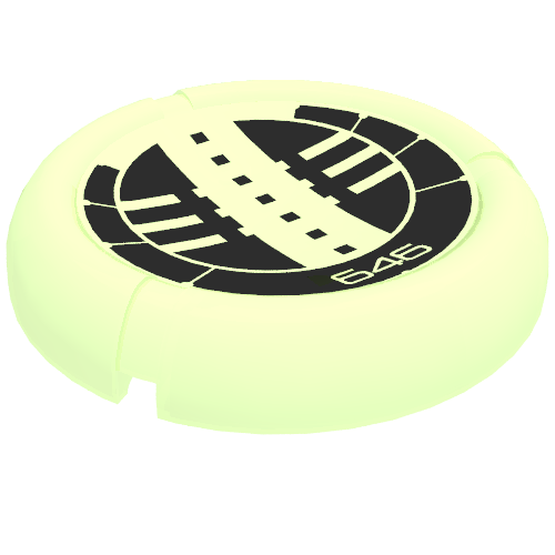 Large Figure Throwing Disc, Kanoka, Onu-Metru 646 Print Glow In Dark Opaque