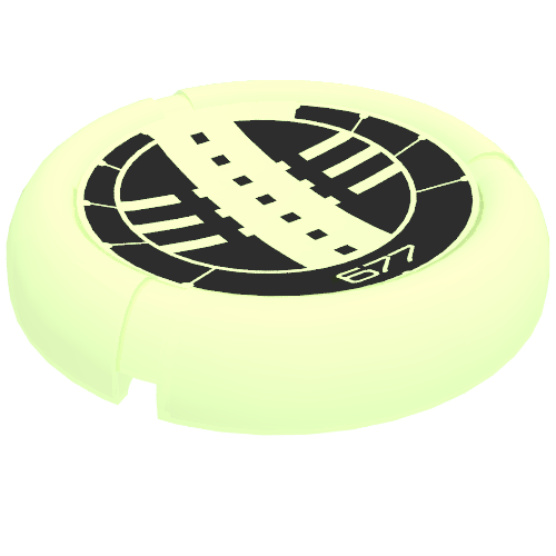Large Figure Throwing Disc, Kanoka, Onu-Metru 677 Print Glow In Dark Opaque