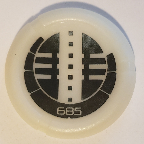 Large Figure Throwing Disc, Kanoka, Onu-Metru 685 Print Glow In Dark Opaque