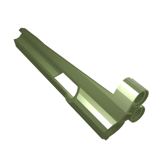 Technic Panel Fairing # 7 Small Long, Large Hole, Side A Metallic Green