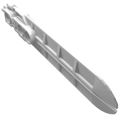 Large Figure Weapon Sword, Hydraulics and 3 Holes White
