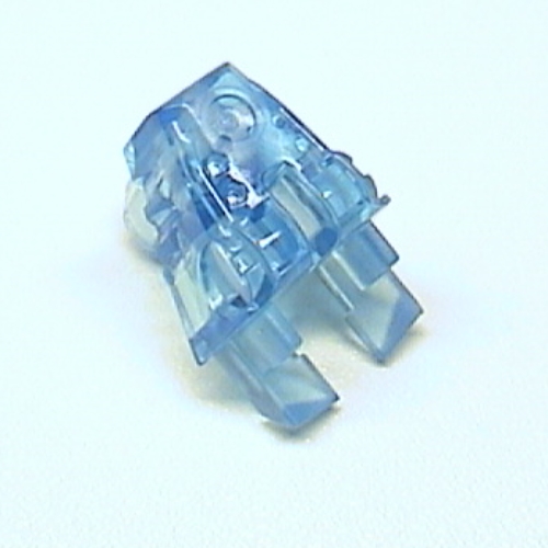 Large Figure Head Connector Block Eye/Brain Stalk Trans-Medium Blue