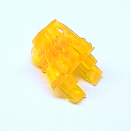 Large Figure Head Connector Block Eye/Brain Stalk Trans-Neon Yellow