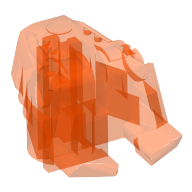 Large Figure Head Connector Block Eye/Brain Stalk Trans-Neon Orange