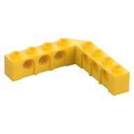 Technic Brick 5 × 5 Right Angle (1 × 4 - 1 × 4) Yellow
